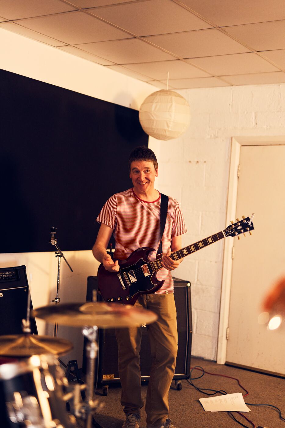 Rich playing lead guitar
